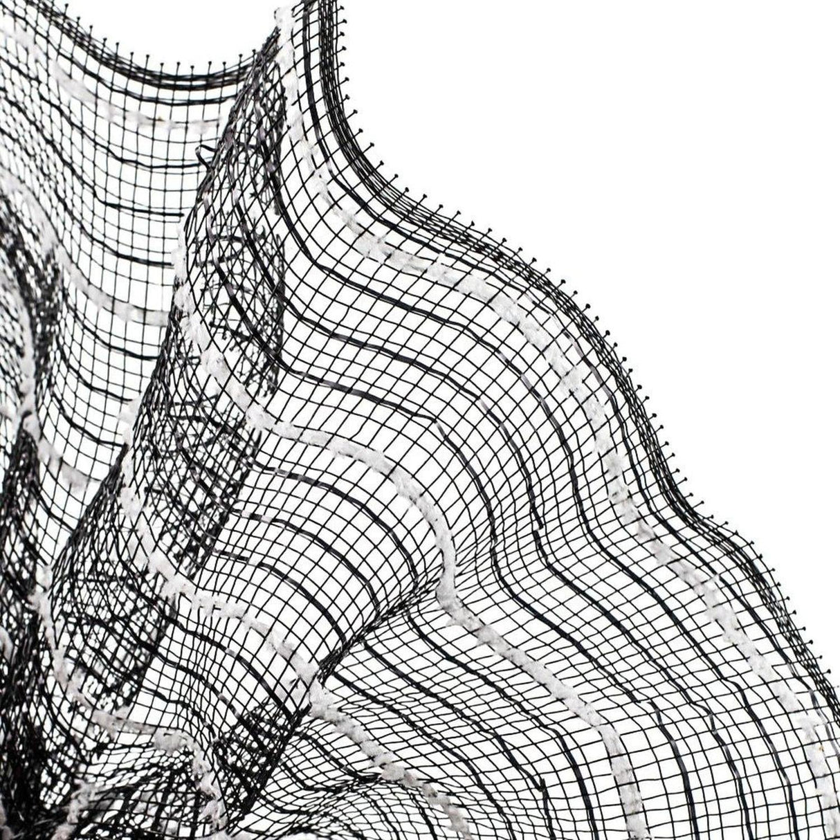 10.25" Metallic Cotton Drift Mesh Ribbon: Black (10 Yards)
