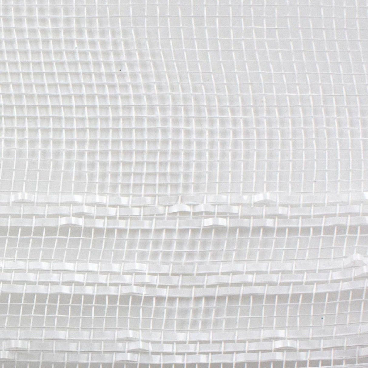 10.5" Border Stripe Metallic Mesh Ribbon: White (10 Yards)