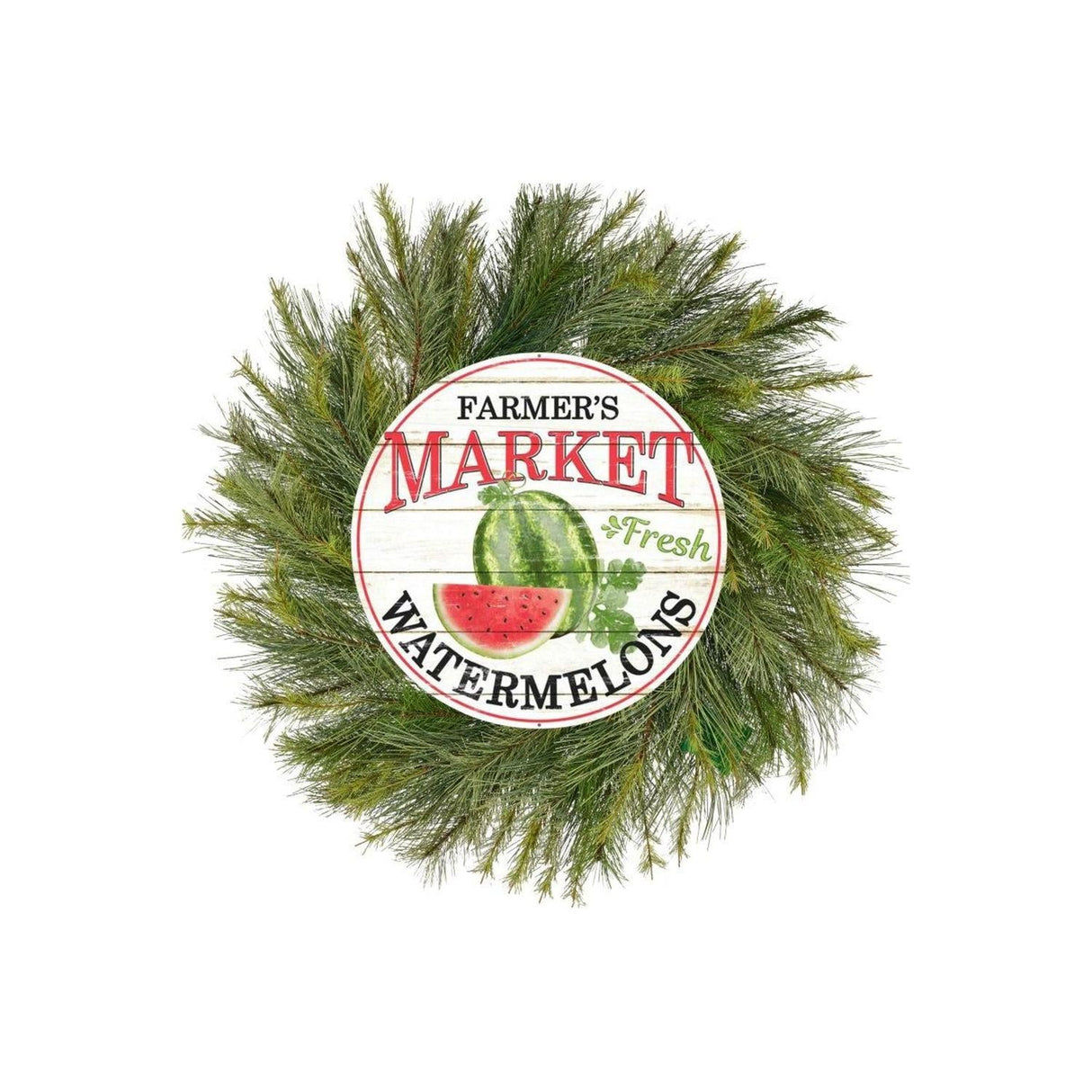 12" Metal Farmer's Market Sign: Watermelons