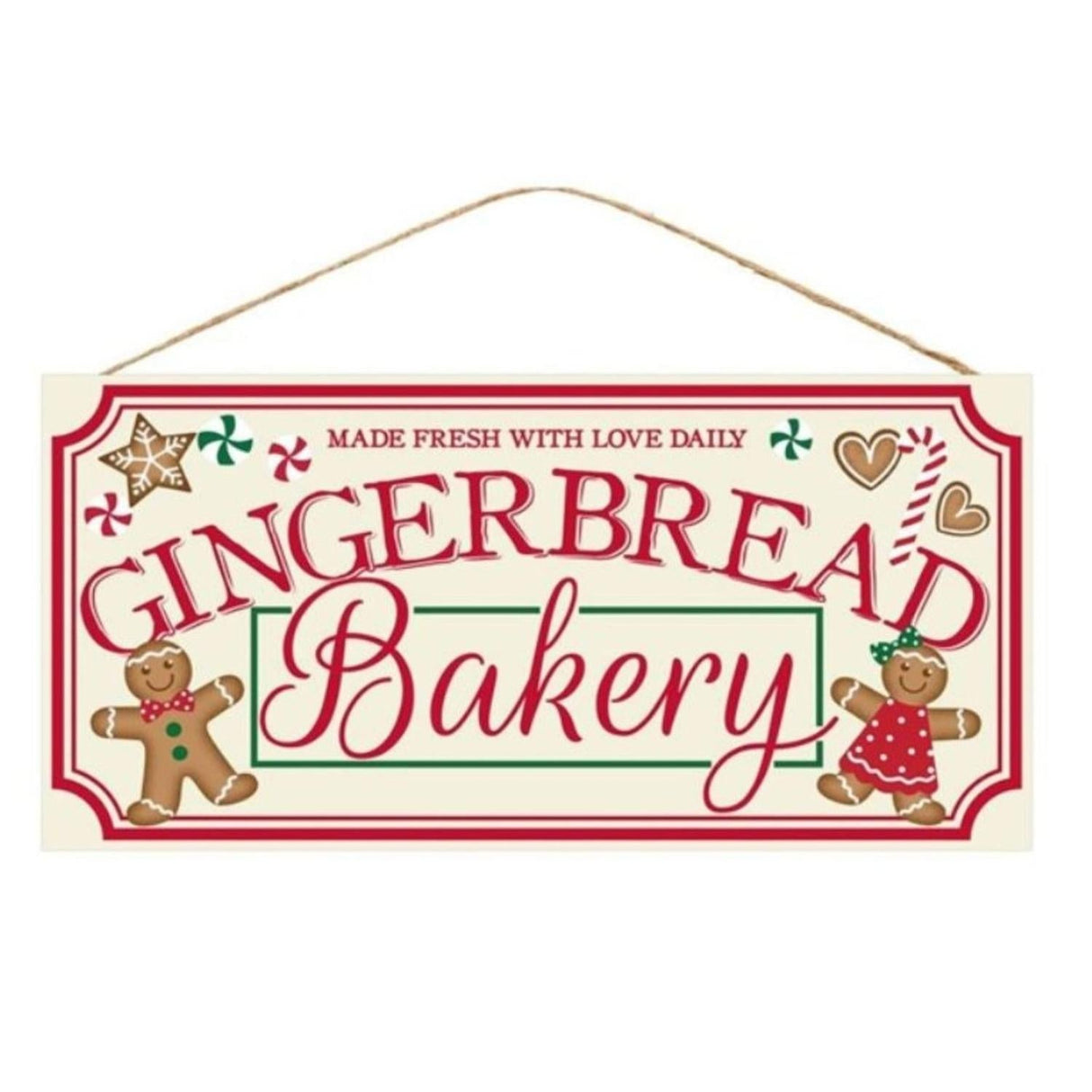 12" Wooden Sign: Gingerbread Bakery