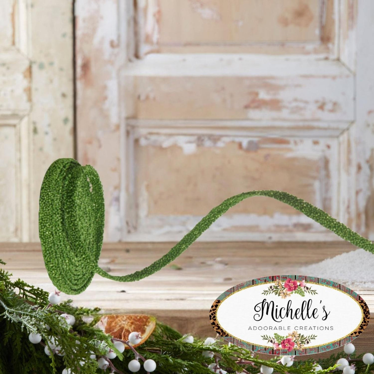 15' Green Beaded Garland