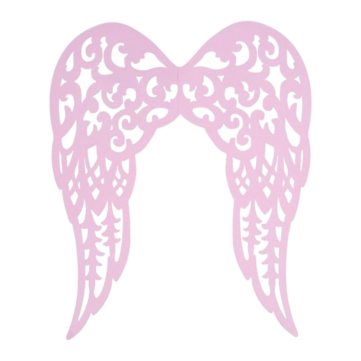 17" Metal Filigree Angel Wings: Light Pink