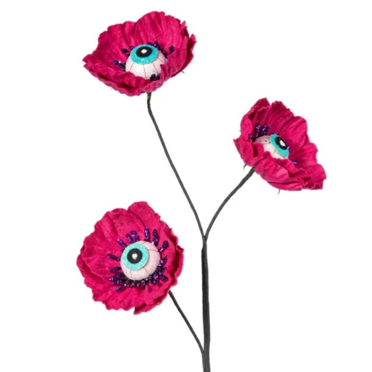 24" Eyeball Flower Spray: Pink