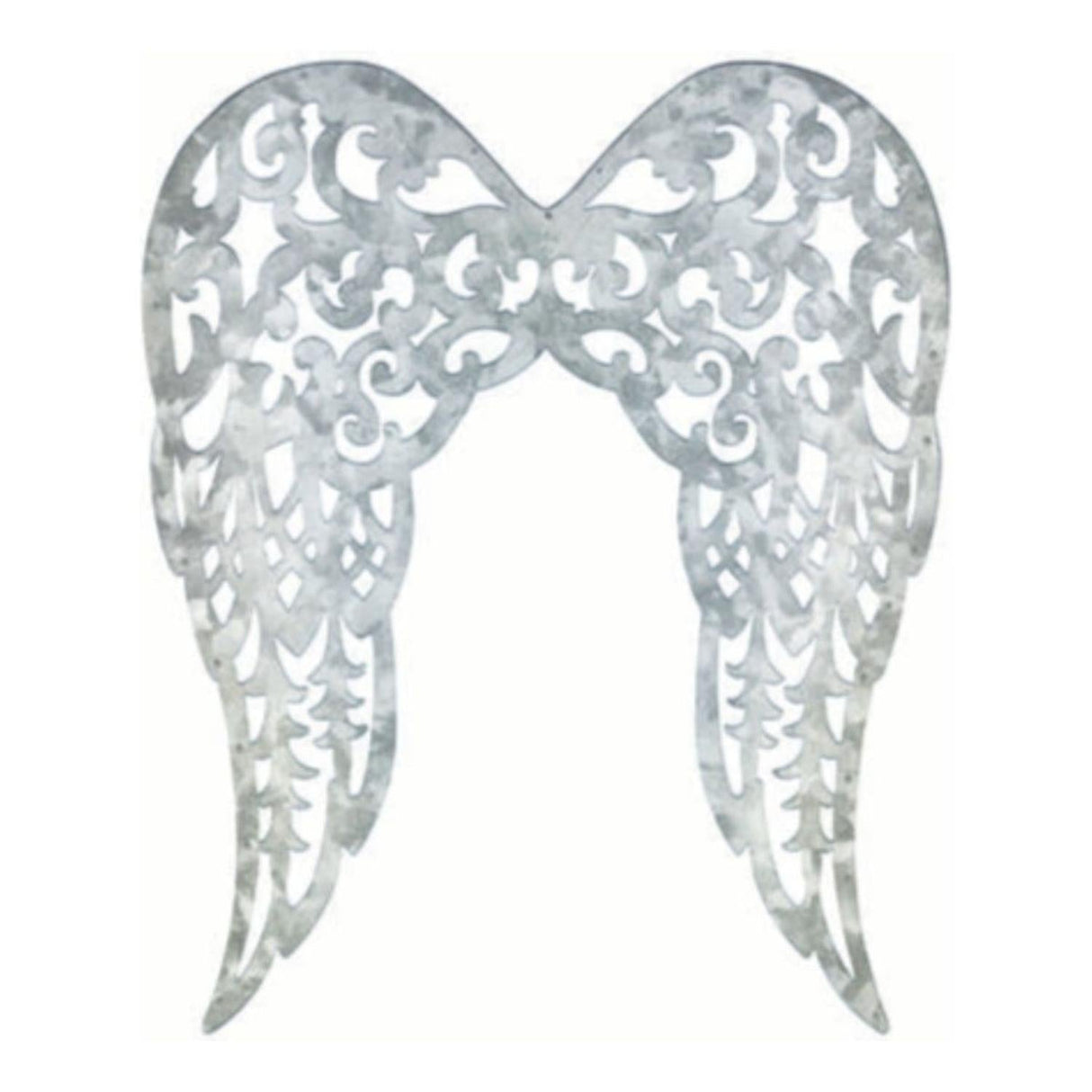24" Metal Filigree Angel Wings: Acid Wash