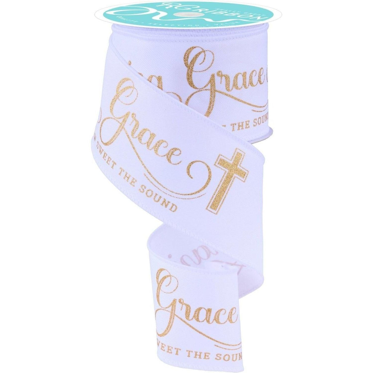2.5" Amazing Grace Ribbon: White (10 Yards)