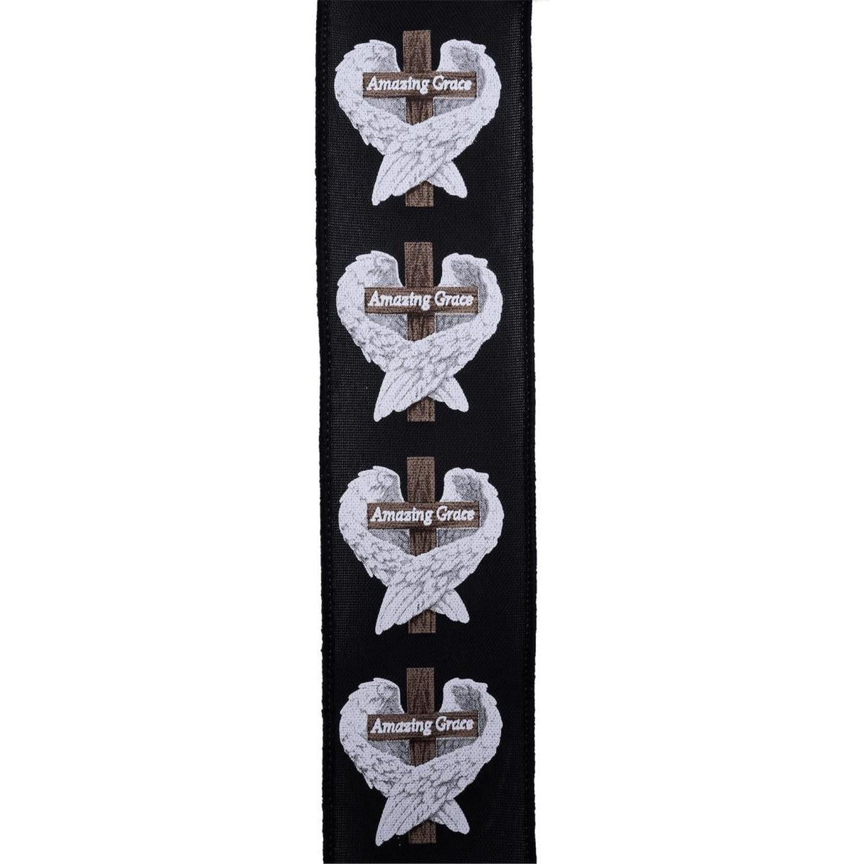 2.5" Amazing Grace Wings Ribbon: Black (10 Yards)