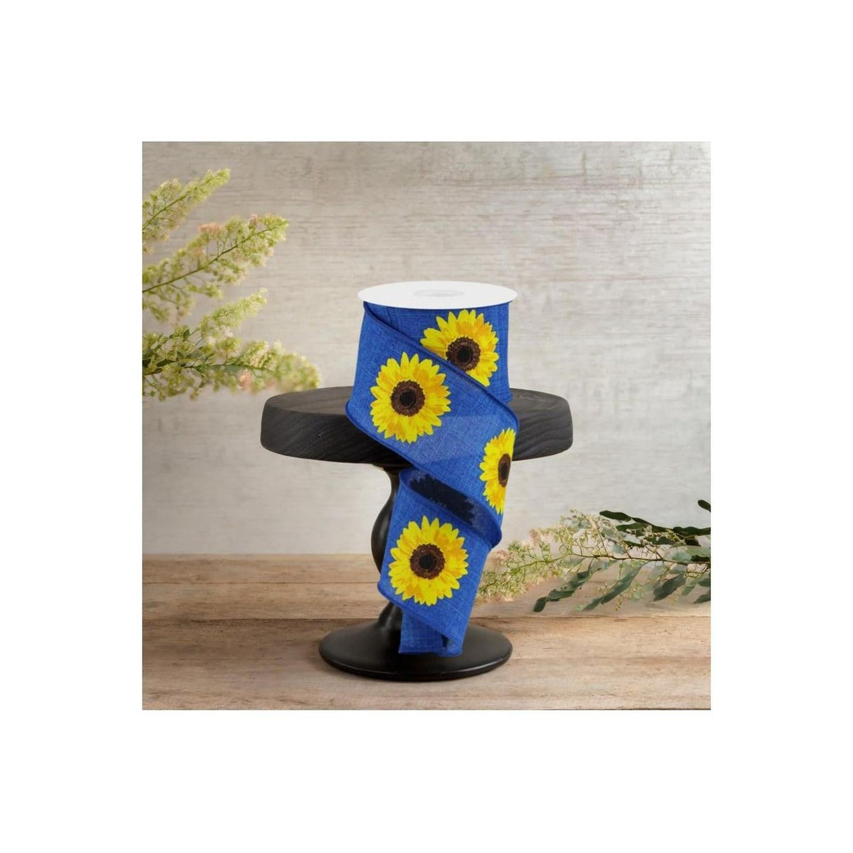 2.5" Bold Sunflower Ribbon: Navy Blue (10 Yards)