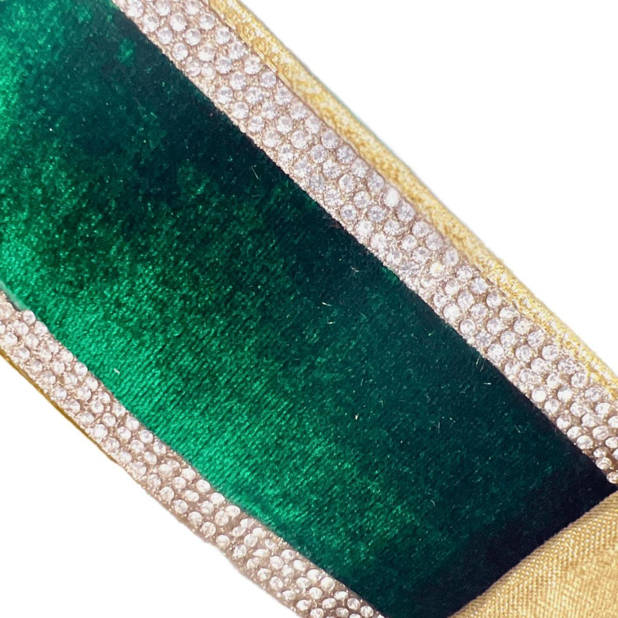 2.5" Winter Diamonds Ribbon: Emerald (5 Yards)