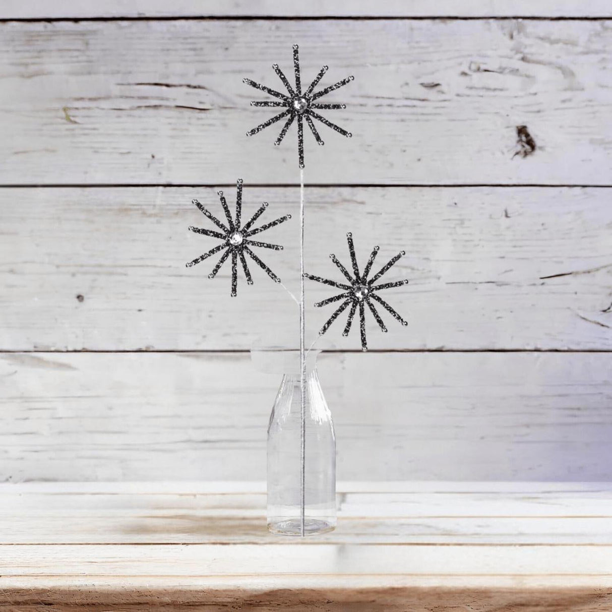 31" Diamond Bead Snowflake Spray