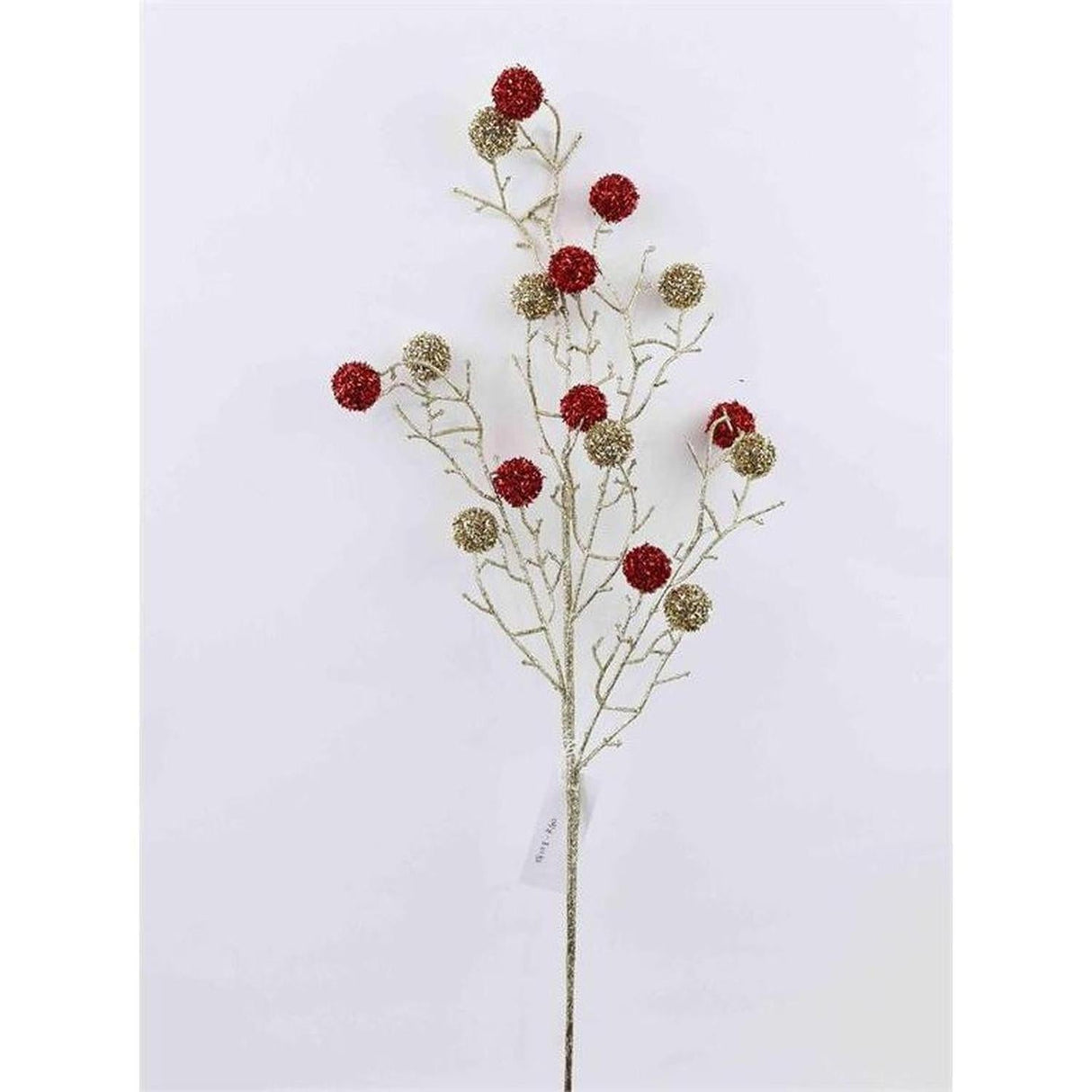 31" Twig Ball Spray: Red/Gold