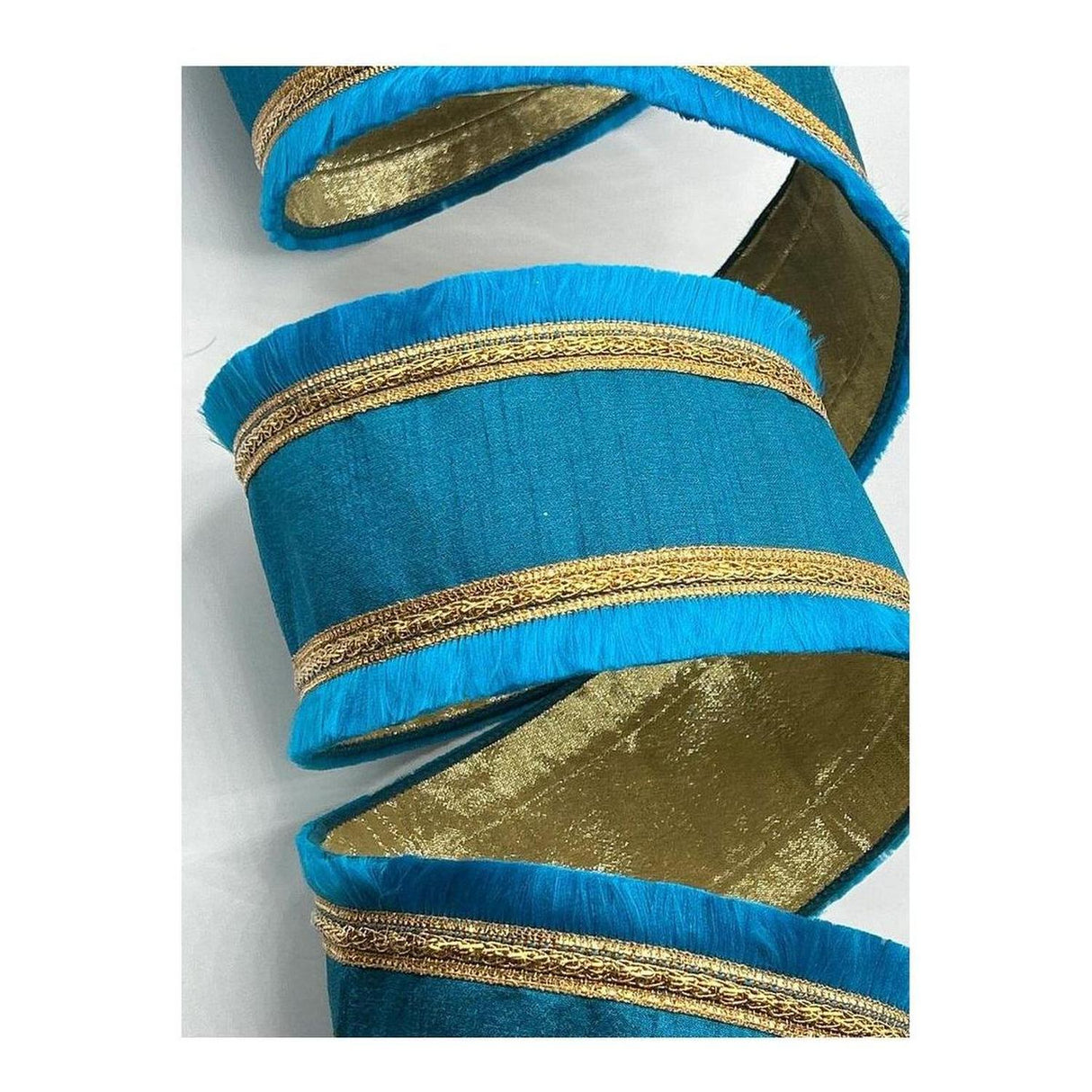 4" Festival Fringe Ribbon: Turquoise (10 Yards)