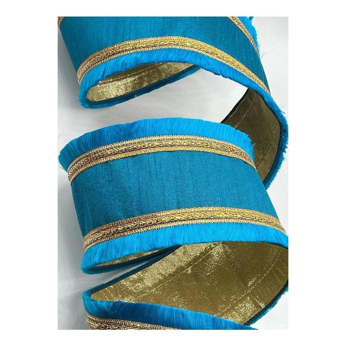 4" Festival Fringe Ribbon: Turquoise (10 Yards)