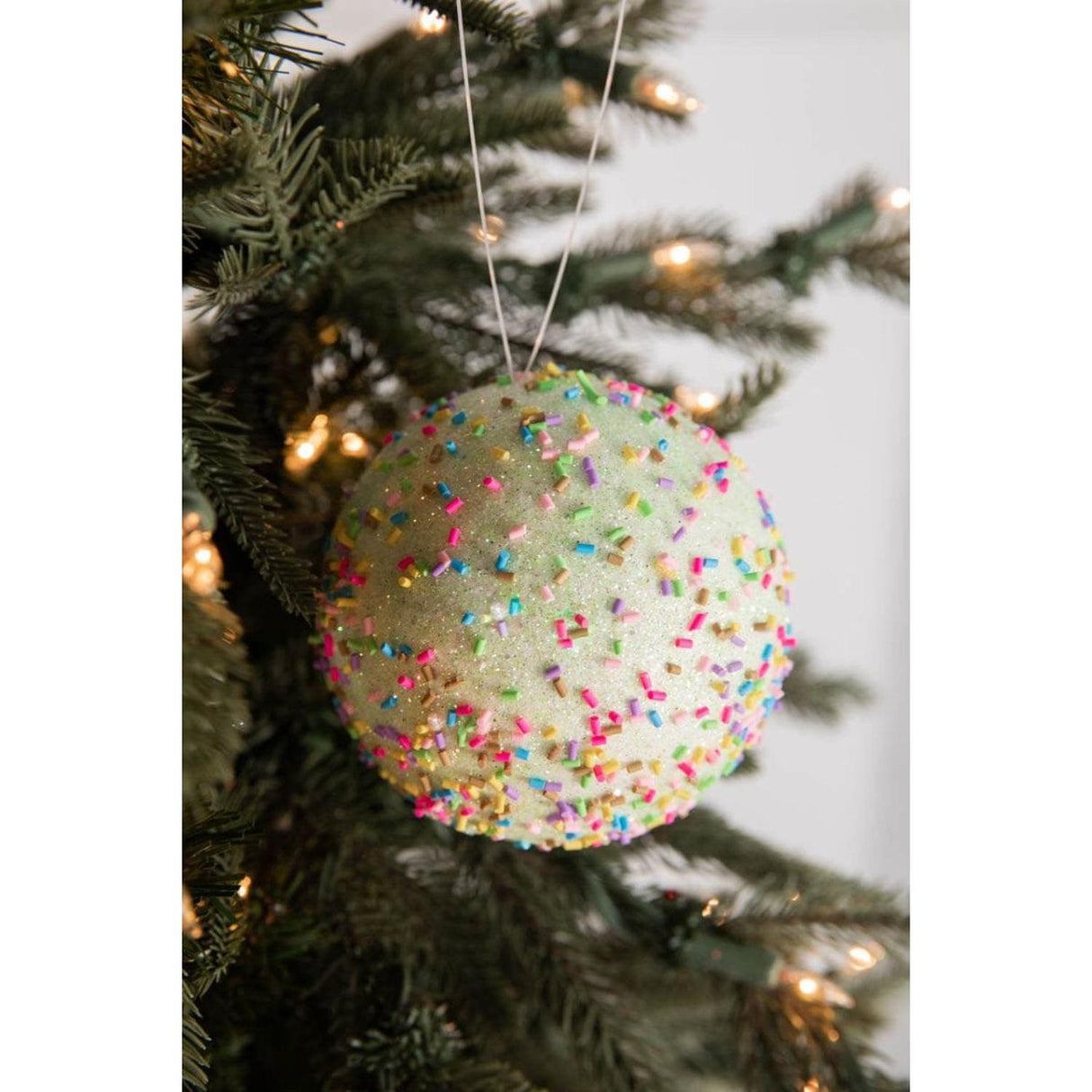 4” Green Sprinkle Ball Ornament