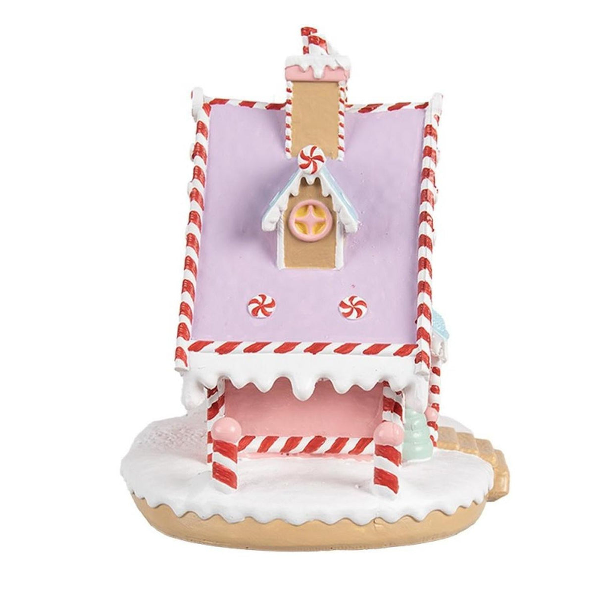 6" LED Pastel Gingerbread House