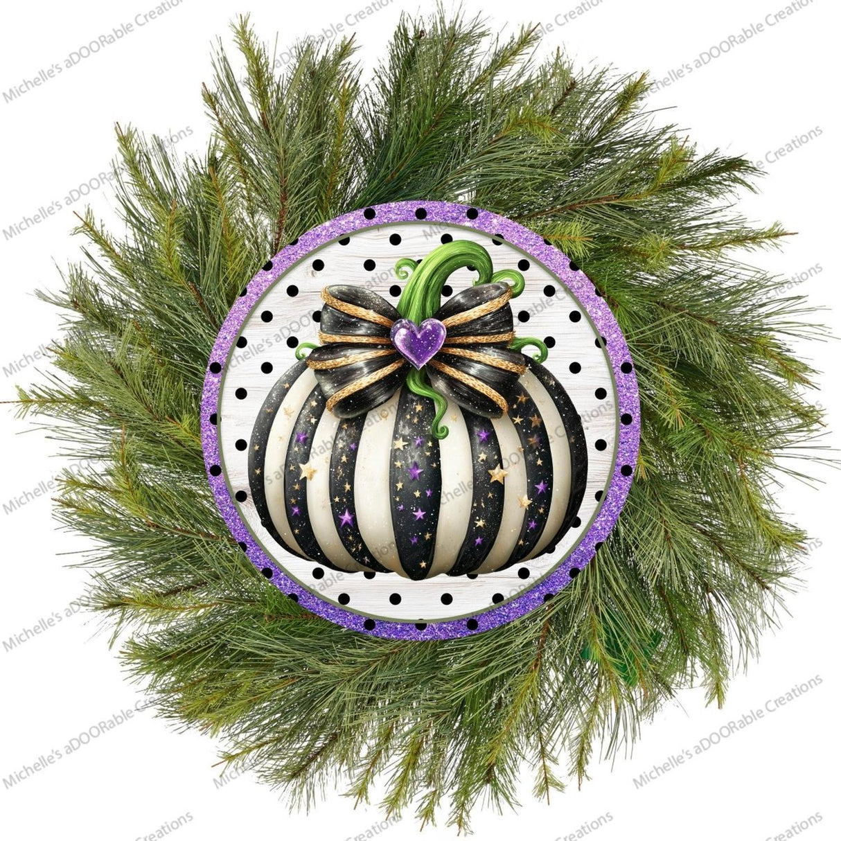 Bougee Pumpkin Purple Black Sign