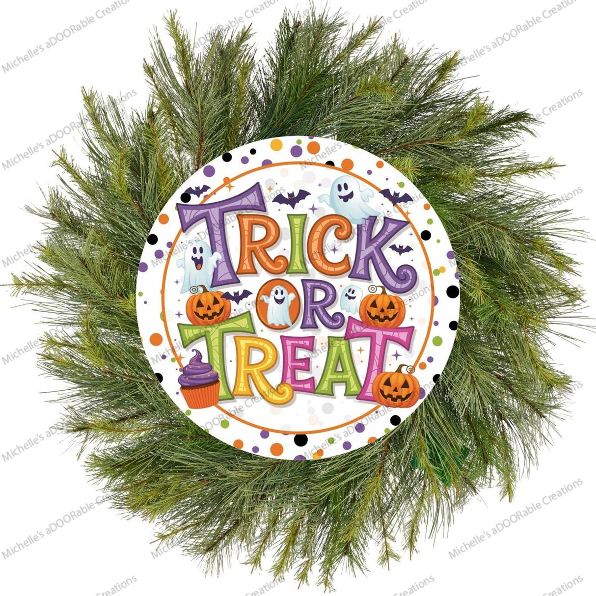Colorful Halloween Trick or Treat Sign