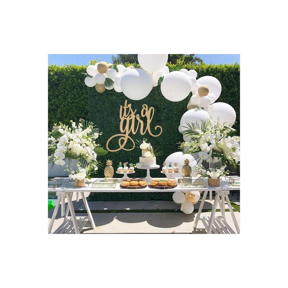 It's a Girl Script Word Wood Cutout