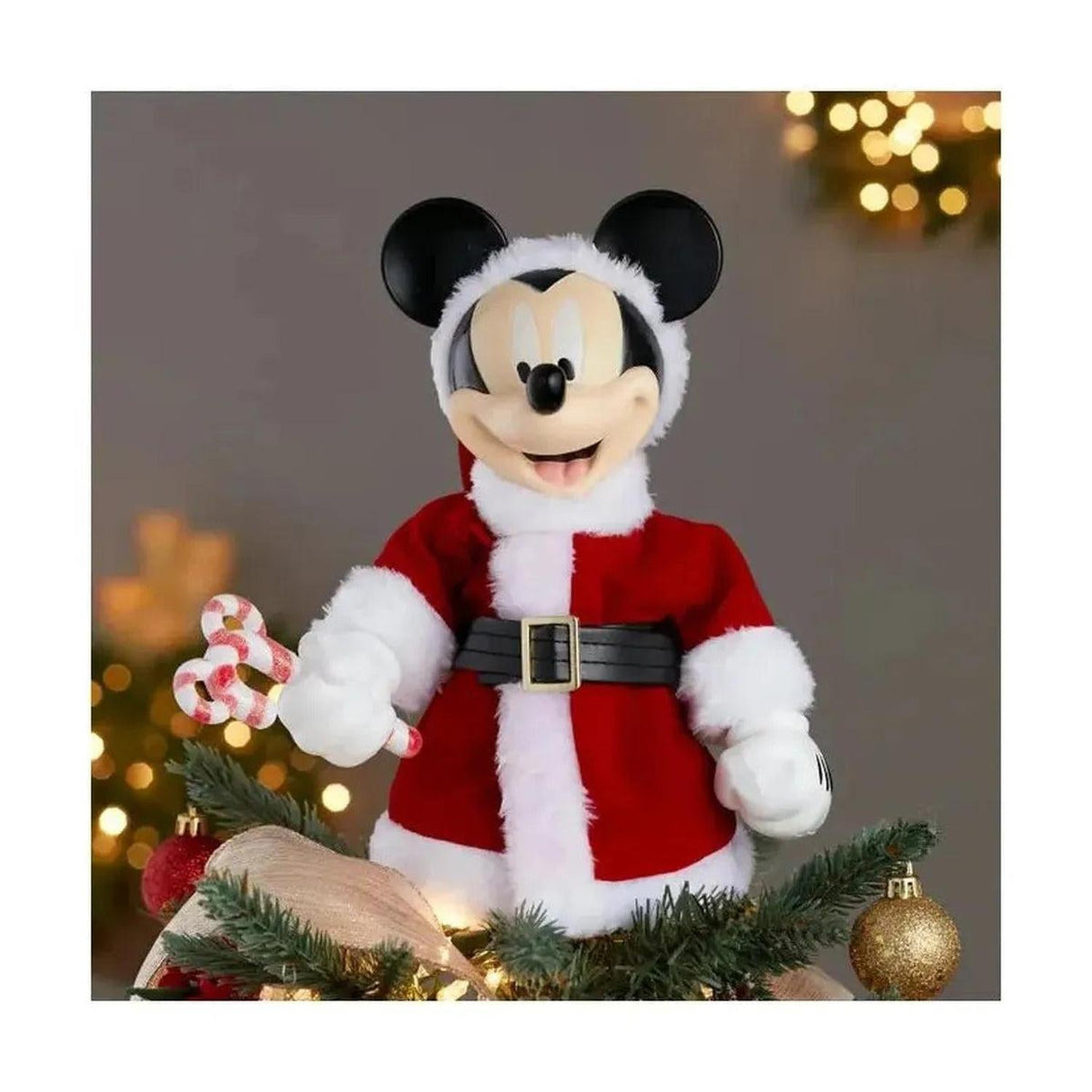 Kurt Adler 10" Disney© Mickey Mouse With Bendable Arms Treetop