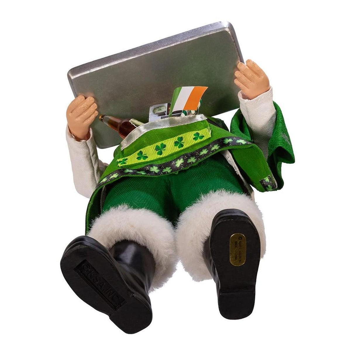 Kurt Adler 10.5-Inch Fabriché Musical Irish Chef Santa