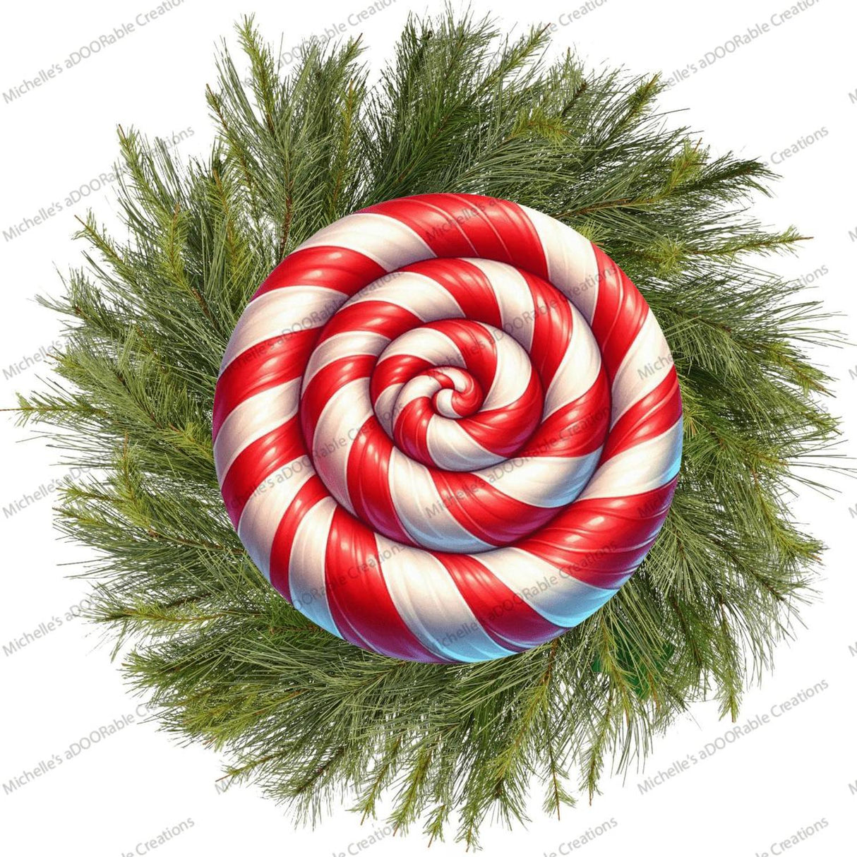 Red White Round Peppermint Candy