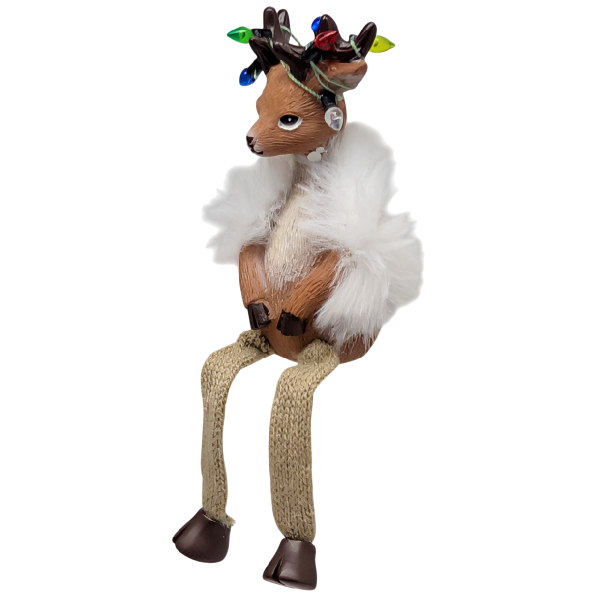 Reindeer Shelfsitter Wearing a Furry Shawl