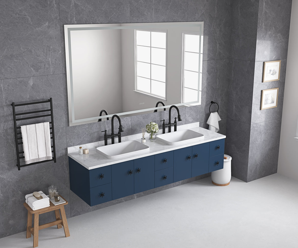 84 x 48 Inch LED Bathroom Mirror