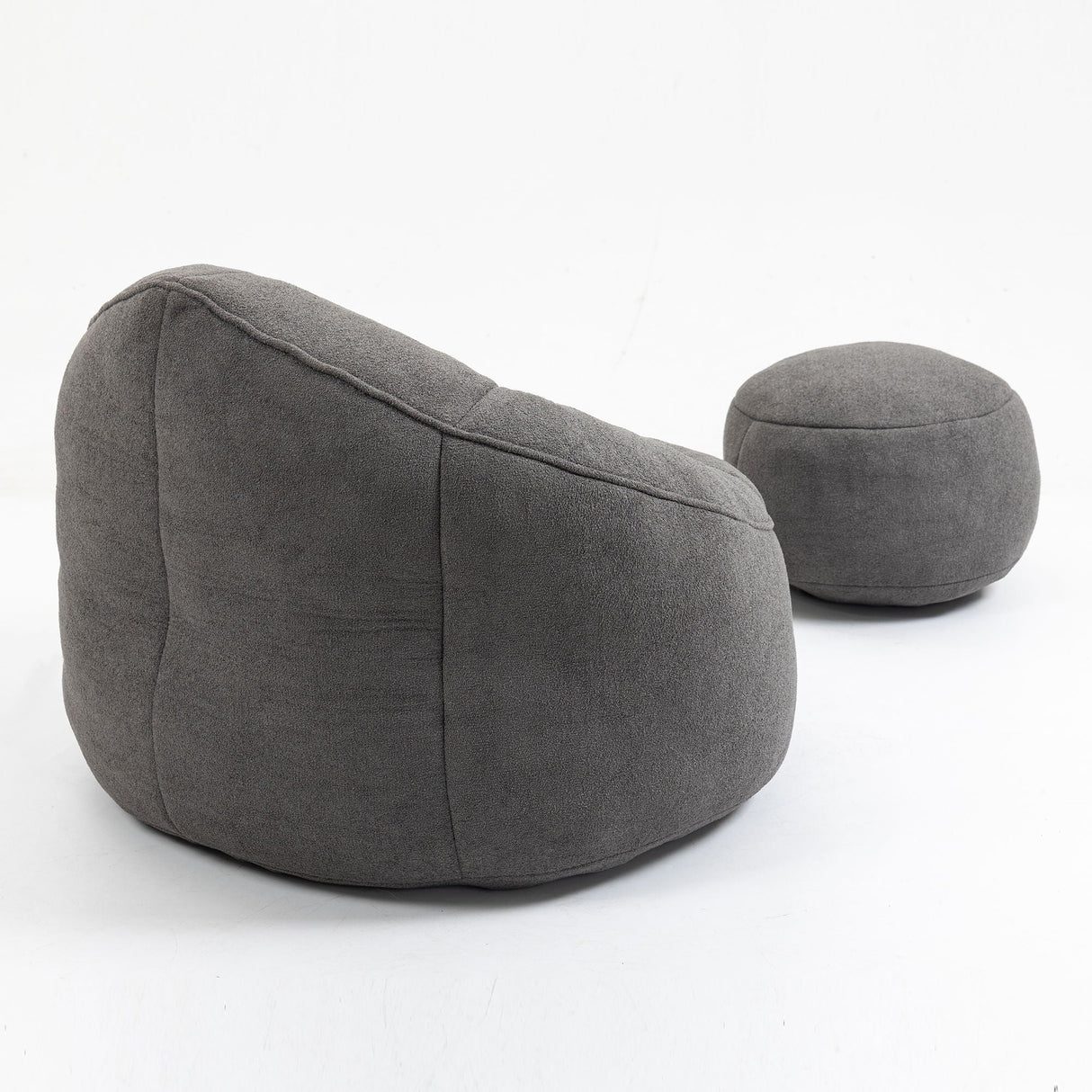 Bedding Bean Bag Sofa Chair High Pressure Foam With Footrest