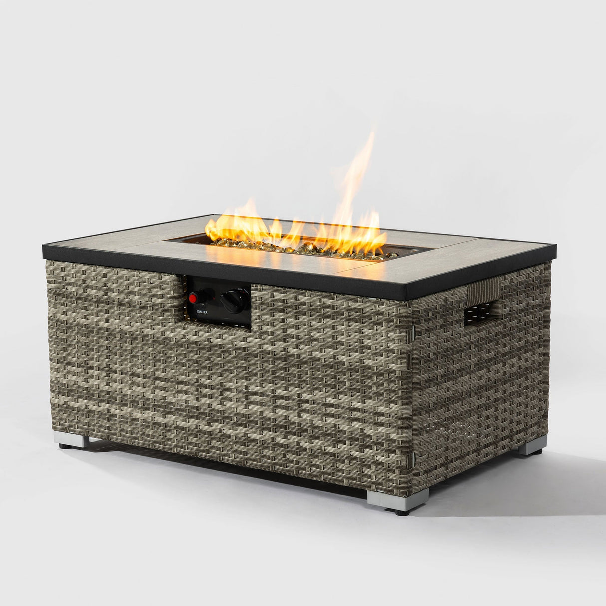 32" Propane Gas Fire Pit Table with Propane Tank Cover