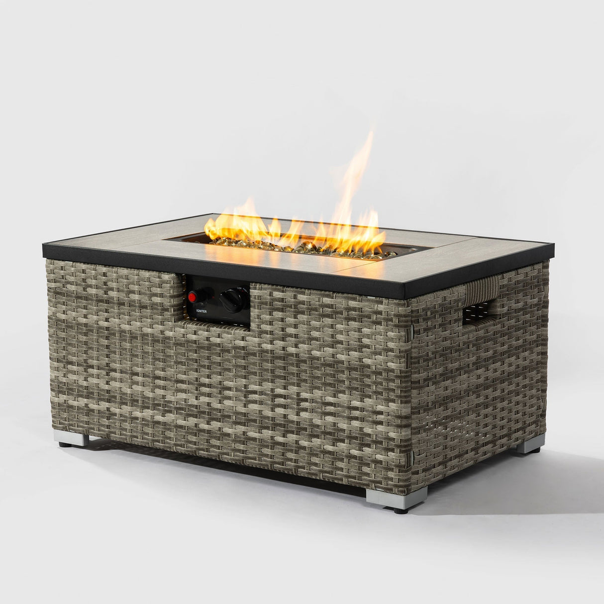 32" Propane Gas Fire Pit Table with Propane Tank Cover
