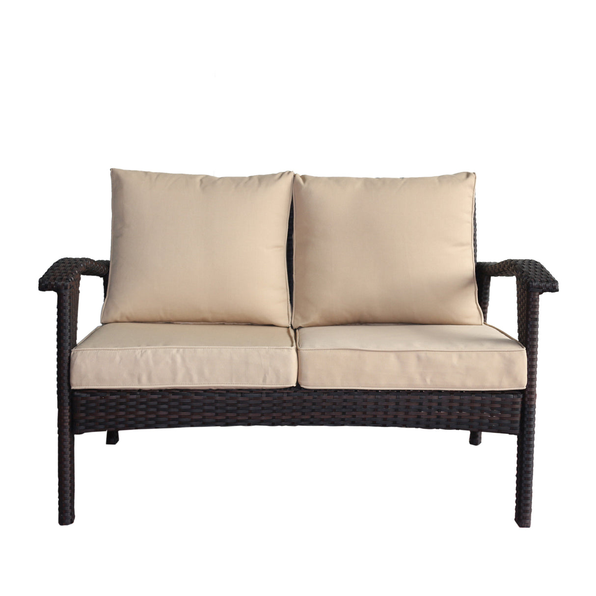 The Superior Comfort All-Weather Wicker Loveseat by Christopher Knight Home
