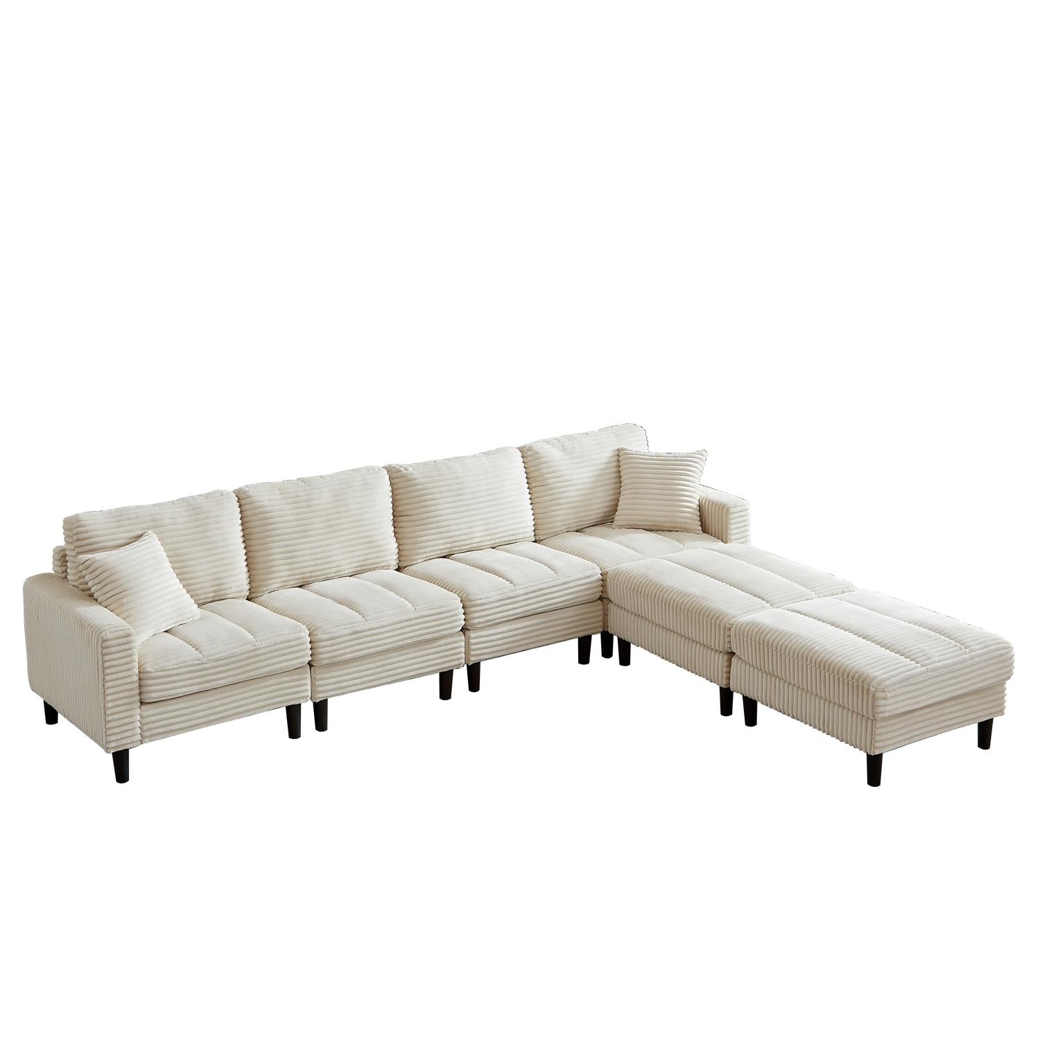 The Beverly Corduroy U-Shaped Sectional Sofa