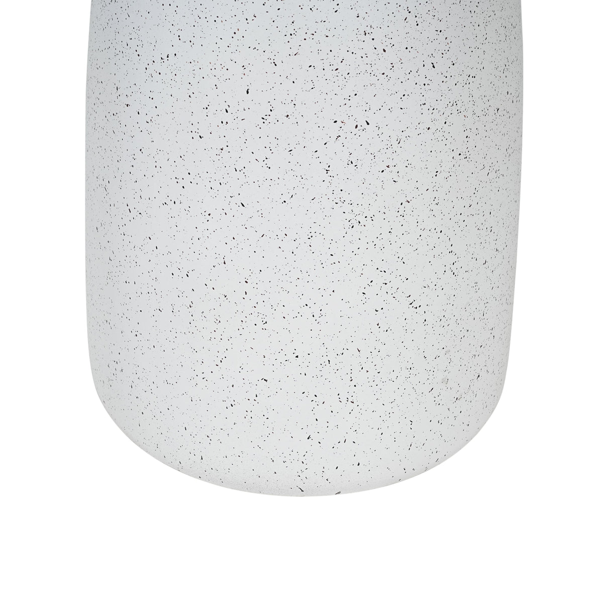 Tess MGO Outdoor Patio Side Table Umbrella Base in White Marble