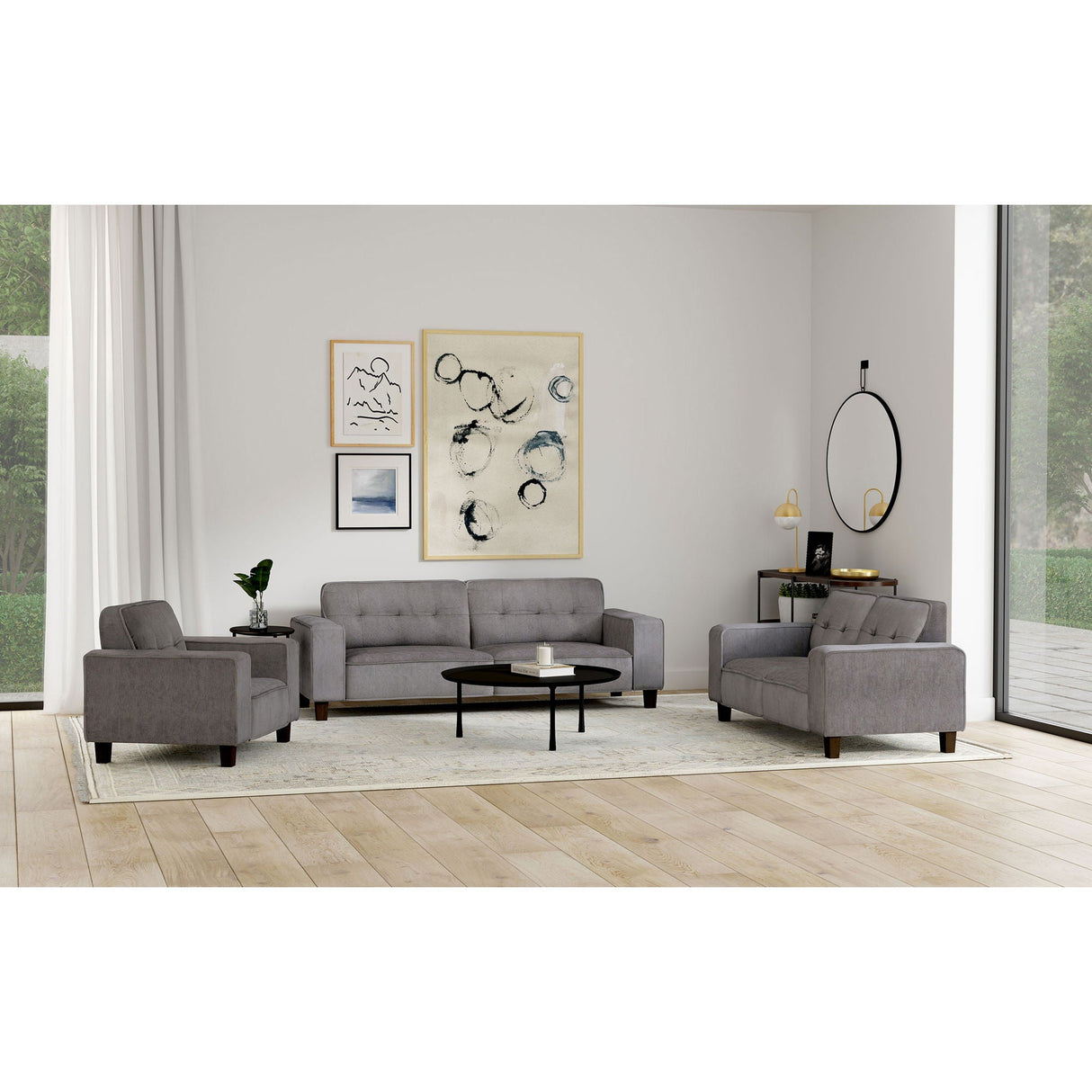 Dana - Track Arm Tufted Accent Chair