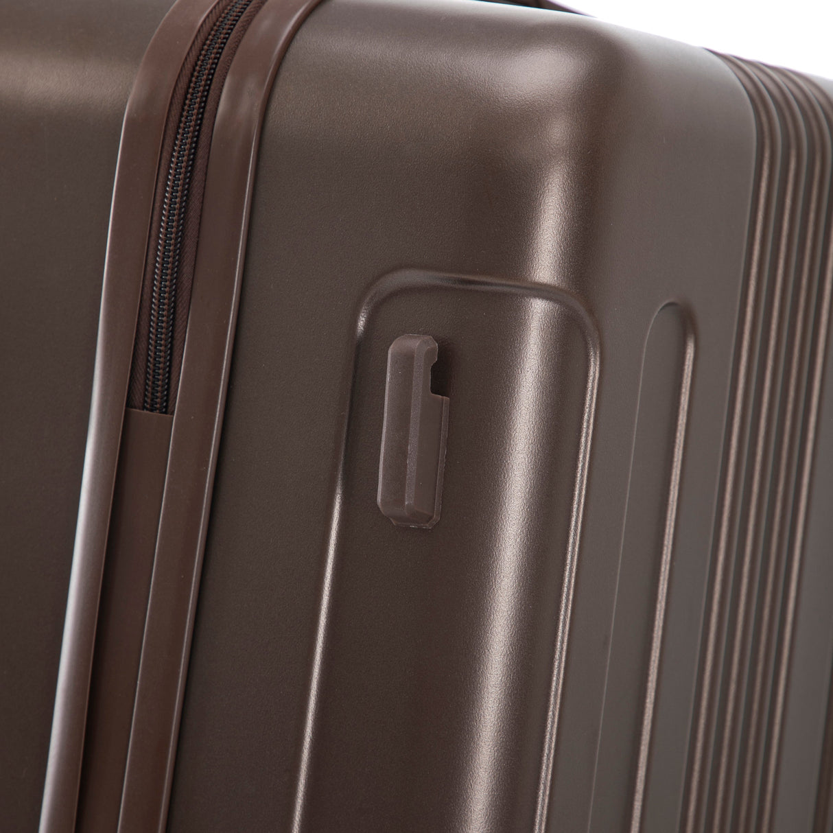 3 Piece ABS Spinner Wheel Luggage Set (Brown)