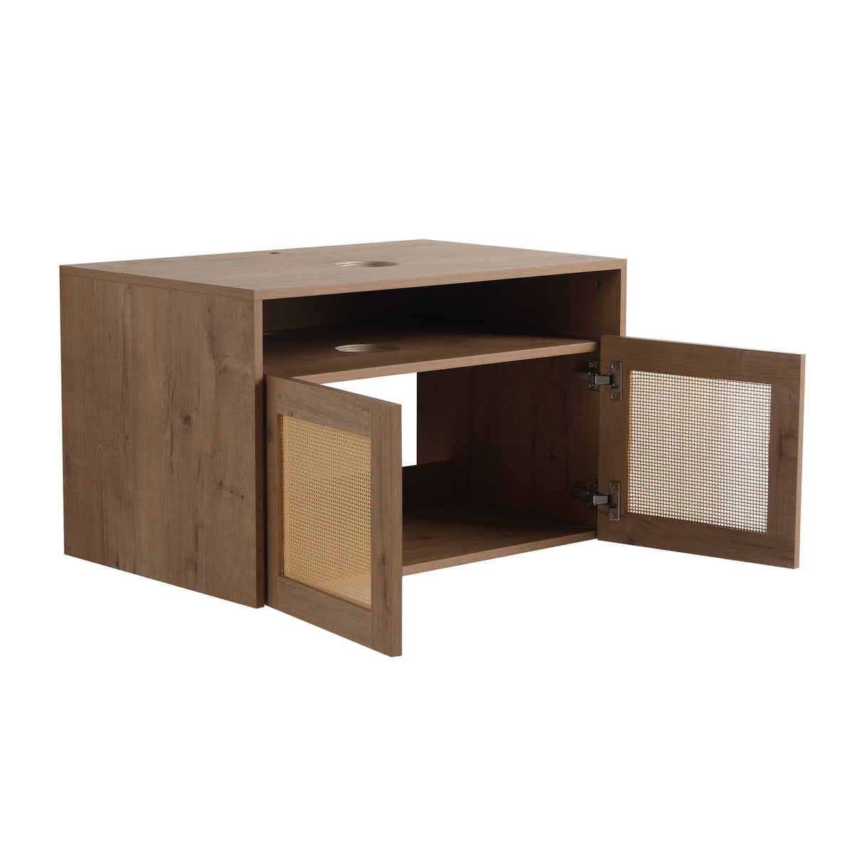 30" Bathroom Cabinet, 2-Soft Close Door, Float Mounting Design