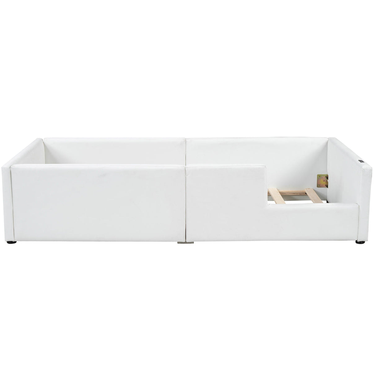 Platform Bed With Guardrail And Charging Station