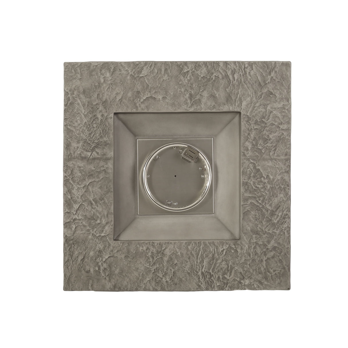 Classic Design Square Fire Pit With Top And 40, 000 Btu Heat Output - Stone Gray