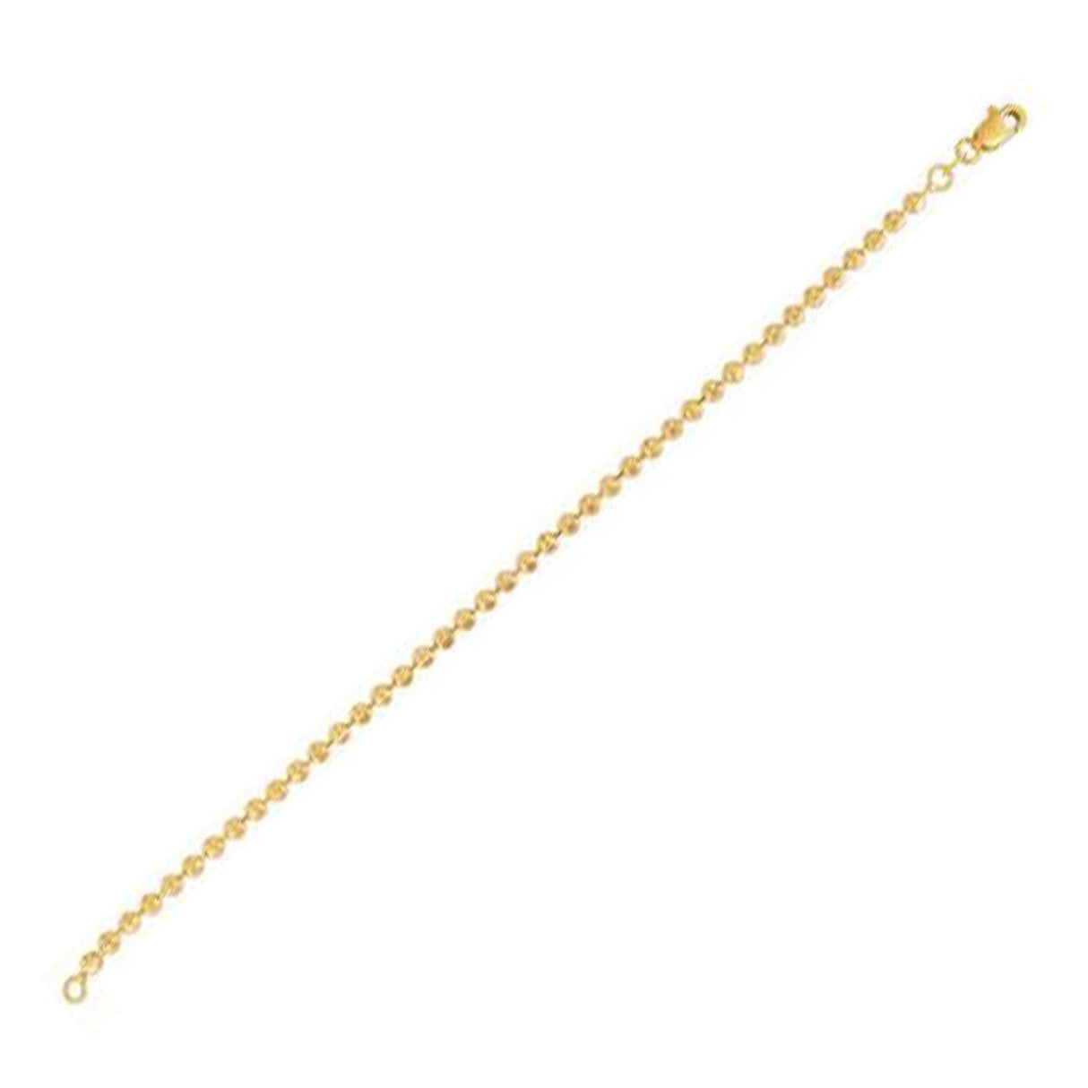 Moon Cut Bead Chain Bracelet in 14k Yellow Gold (3.00 mm)