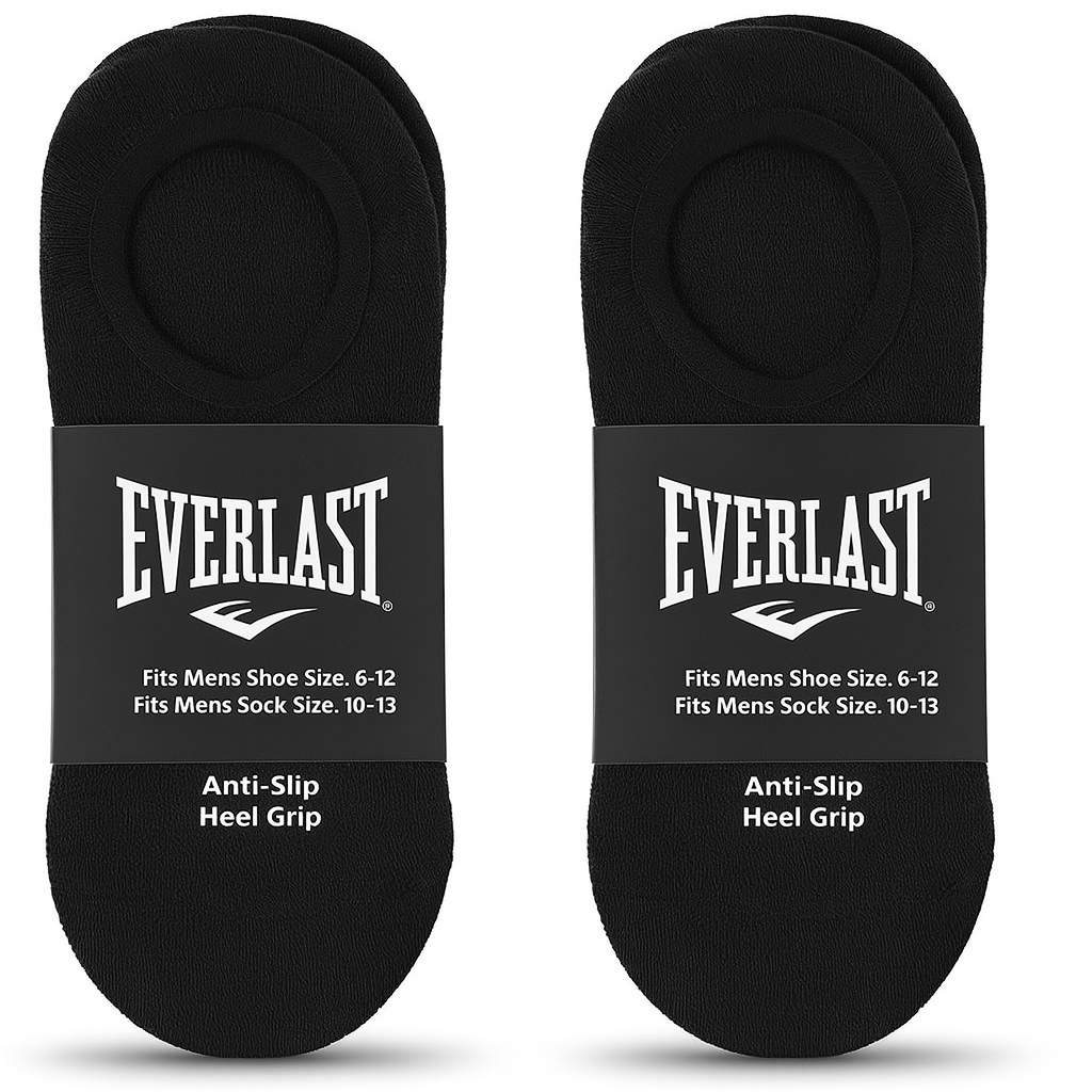 6-Pairs-Men’s-Everlast-Half-Cushion-Liner-Socks-