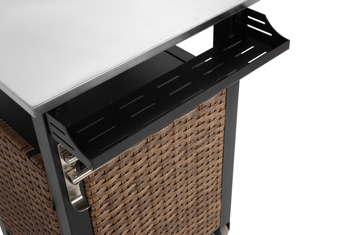 Single Door Outdoor Bar Cart with Stainless Steel Tabletop