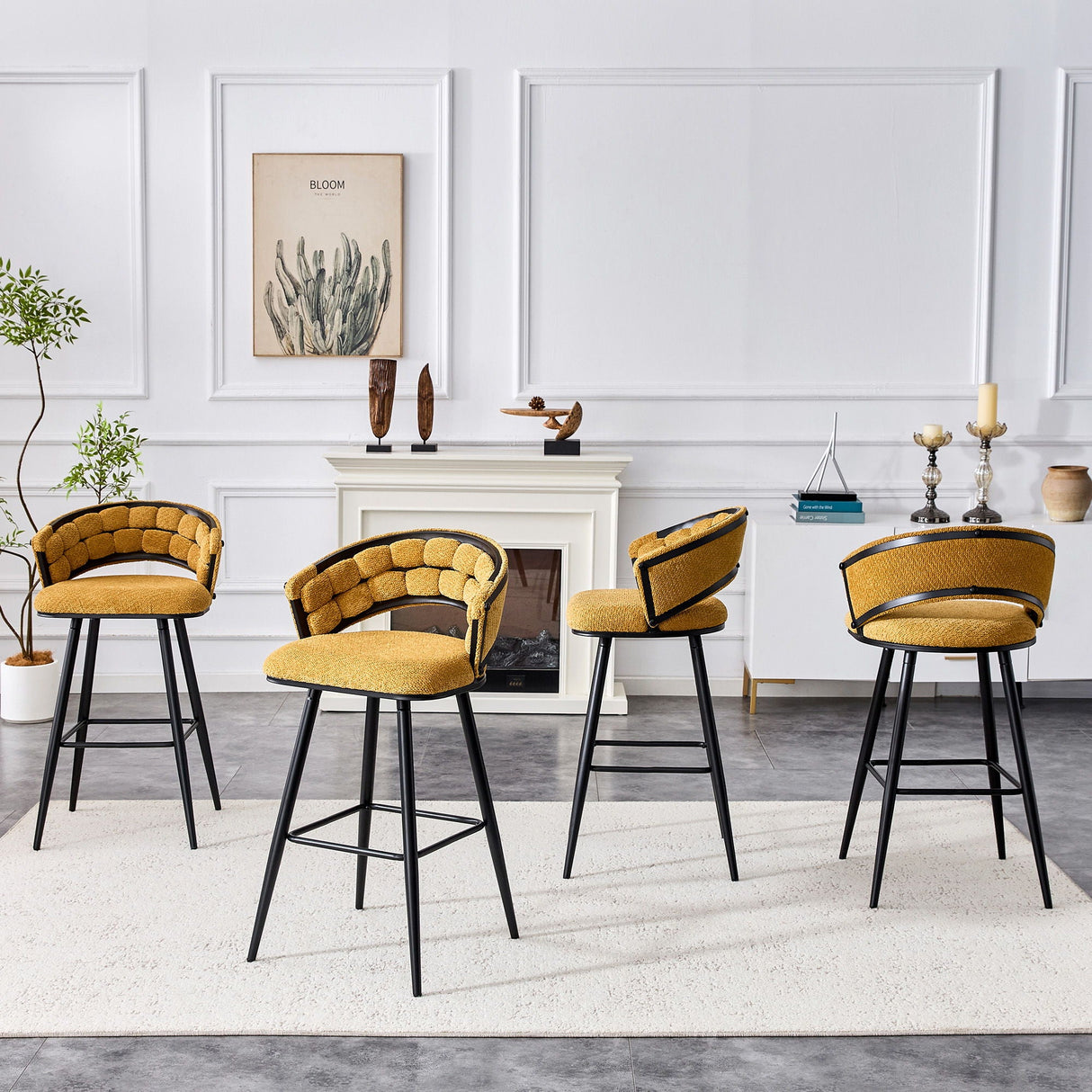 Bar Stools, Kitchen Island Counter Height Stools (Set of 2)