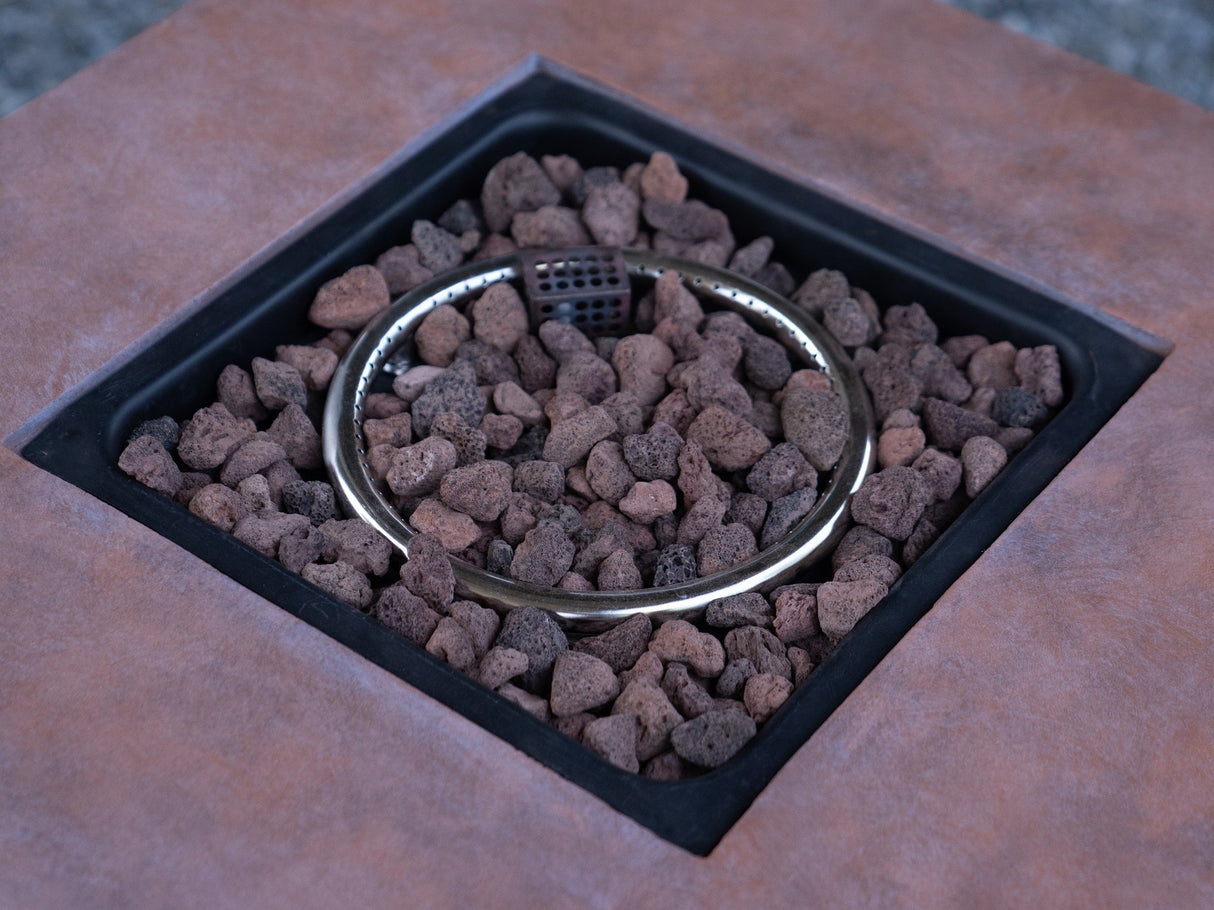 25'' H Outdoor Patio Propane Gas Fire Pit Table - 50,000 BTU High-Temperature-Resistant