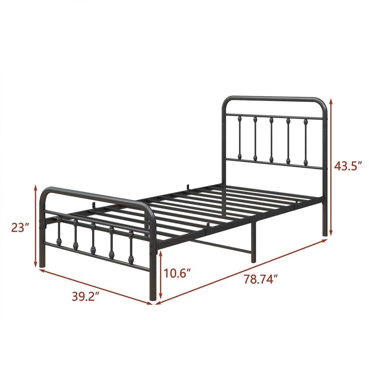 Tara Victorian-Style Steel Bed Frame
