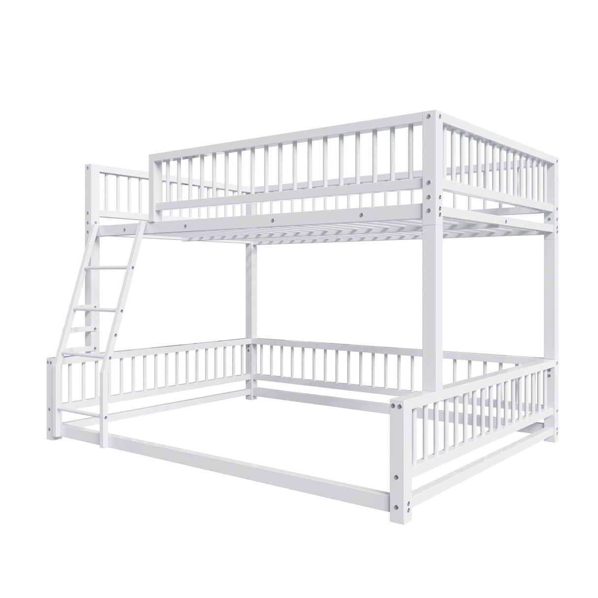 Bunk Bed With Ladder And Safety Guardrails