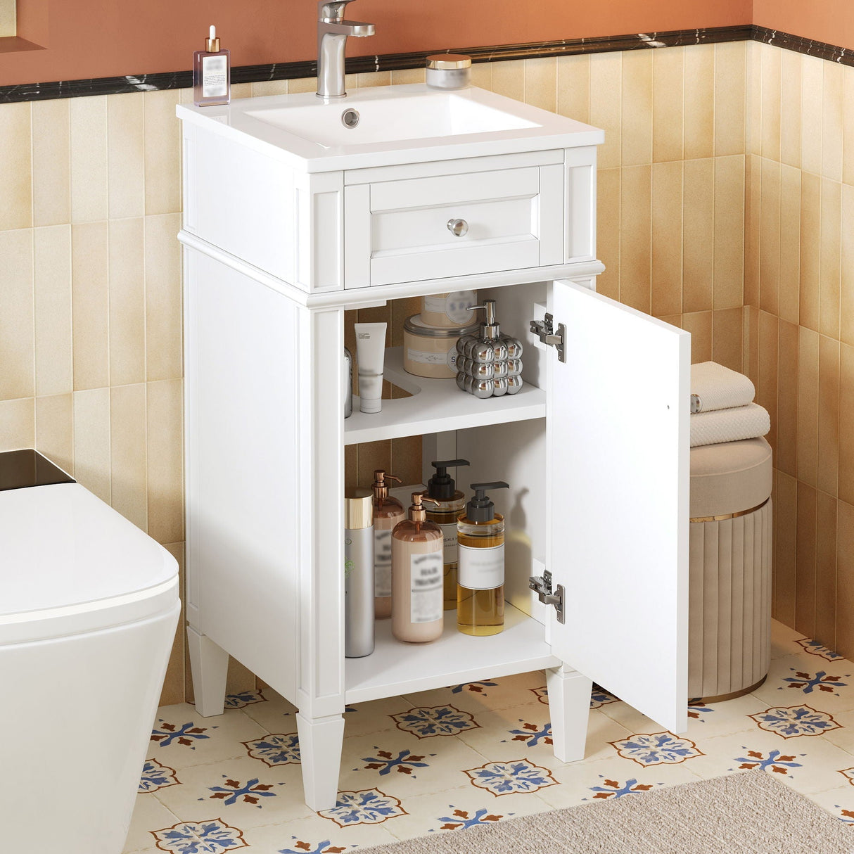 French Style Bathroom Vanity With Sink