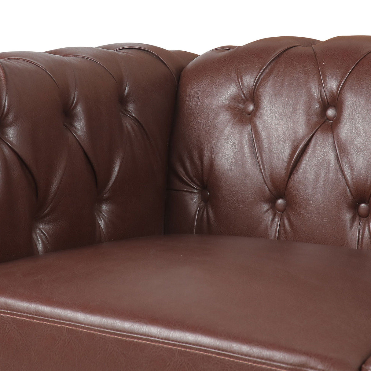 Traditional Square Arm Removable Cushion 3 Seater Sofa