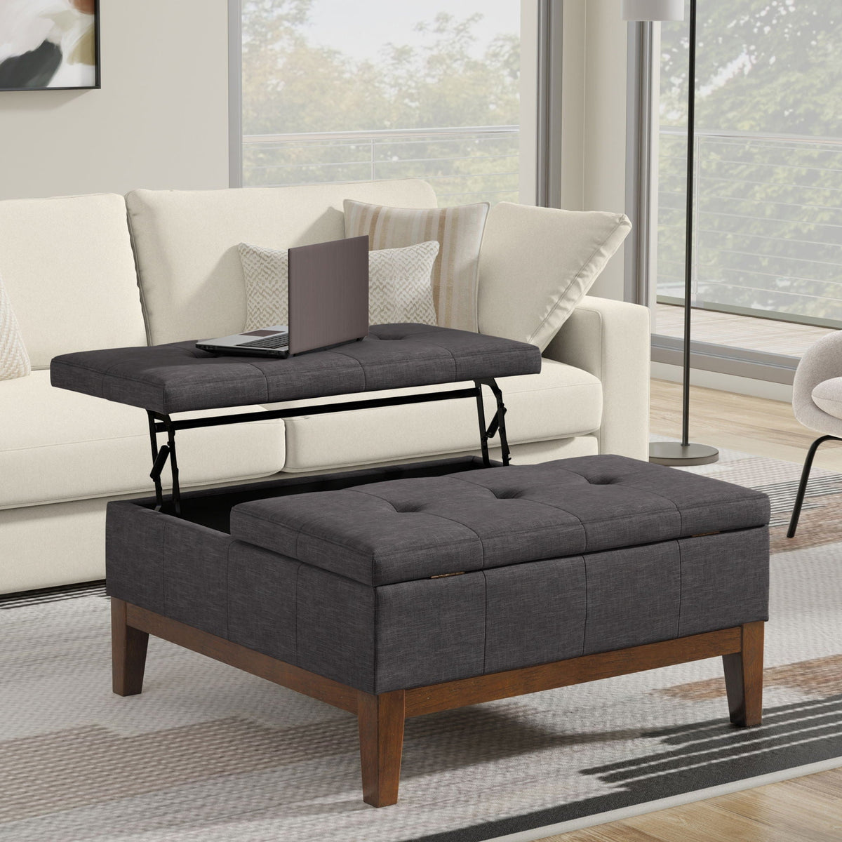 Dover - Multifunctional Lift Top Coffee Table Storage Ottoman