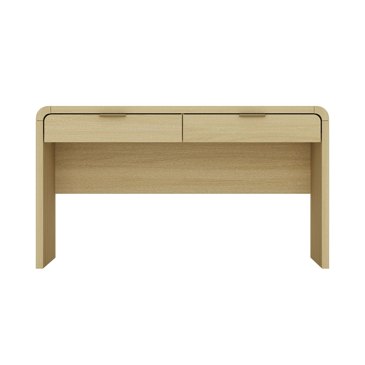 Grace - Office Desk With 2 Drawers - Oak