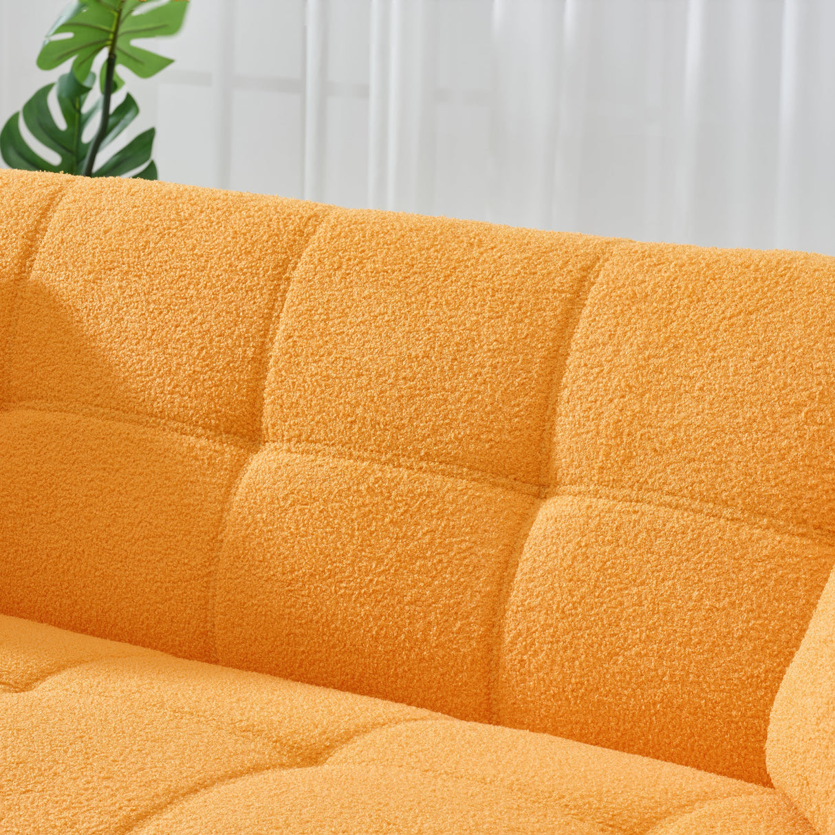 70-Inch Teddy Fleece Sofabed with Adjustable Arms and Backrest
