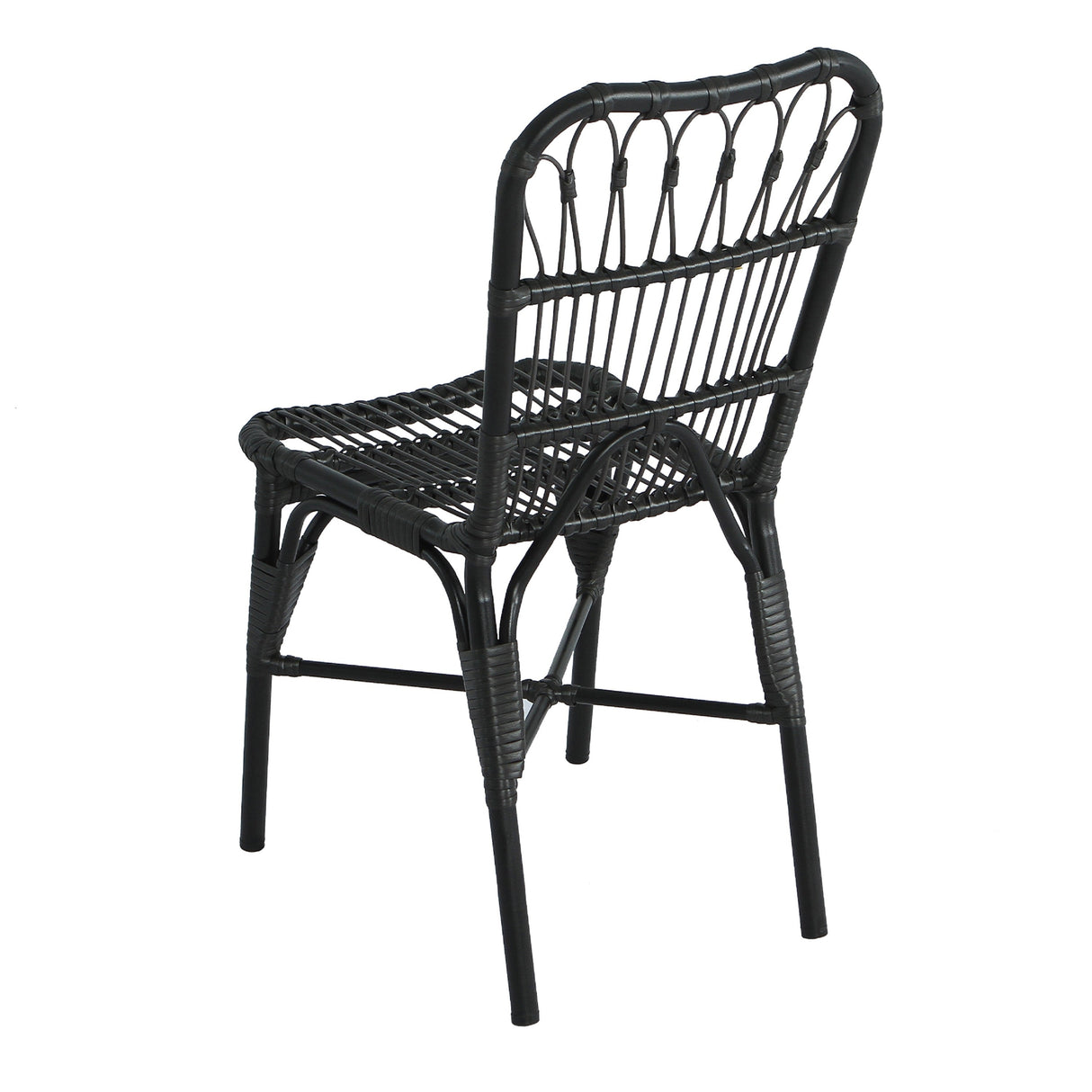 7 PCS Outdoor Dining Set for 6 with Acacia Wood Top & Rattan Chairs